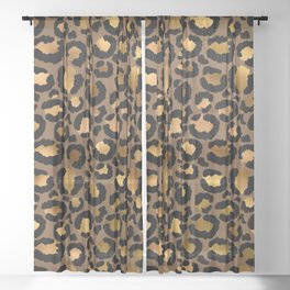 Leopard Metal Glamour Skin Sheer Curtain