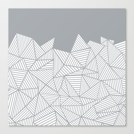 Abstract Mountain Grey Canvas Print