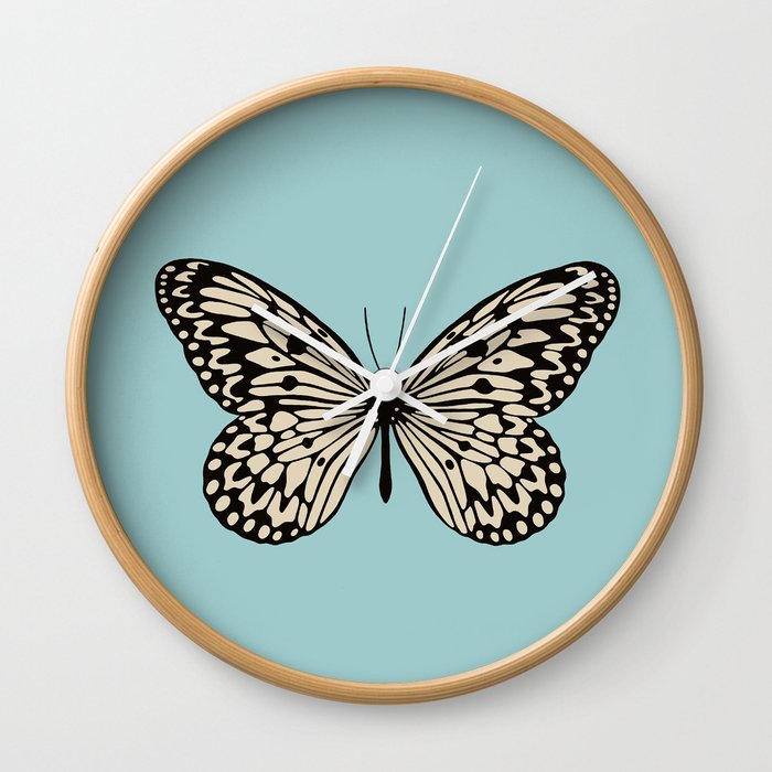 Paper Kite Moth (Idea Leuconoe) Wall Clock