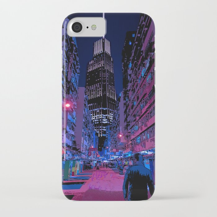 Cyberpunk Night Market - Lone Gunman iPhone Case