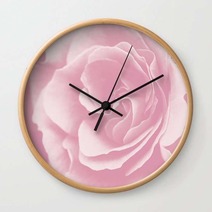 Light Pink Rose #2 #floral #art #society6 Wall Clock