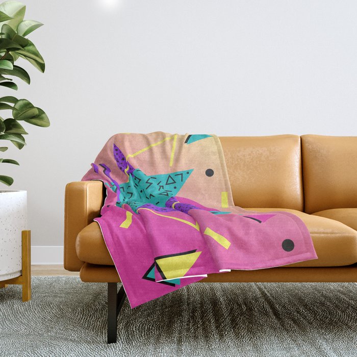 Memphis pattern 107 - 80s / 90s Retro Throw Blanket