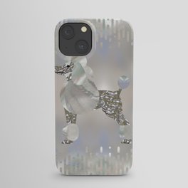 Luxury Pearl and Abalone Poodle iPhone Case