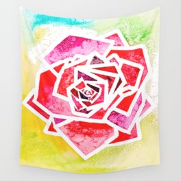 Geometric Rose  Wall Tapestry