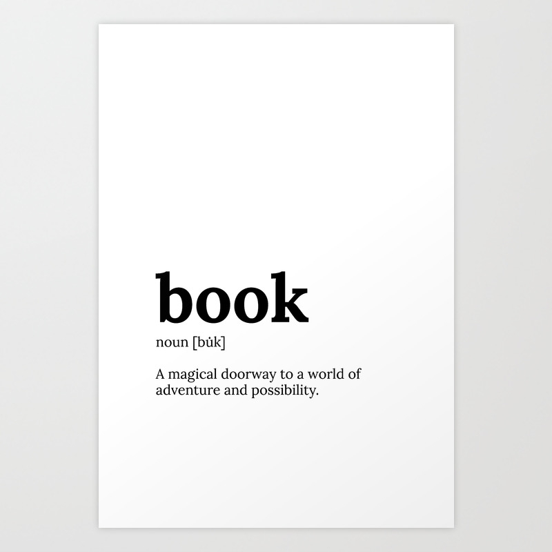 Book Definition Art Print By Oju Design Society6