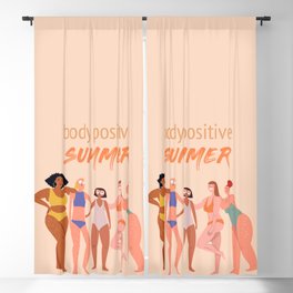 Body Positive Summer Girls Blackout Curtain