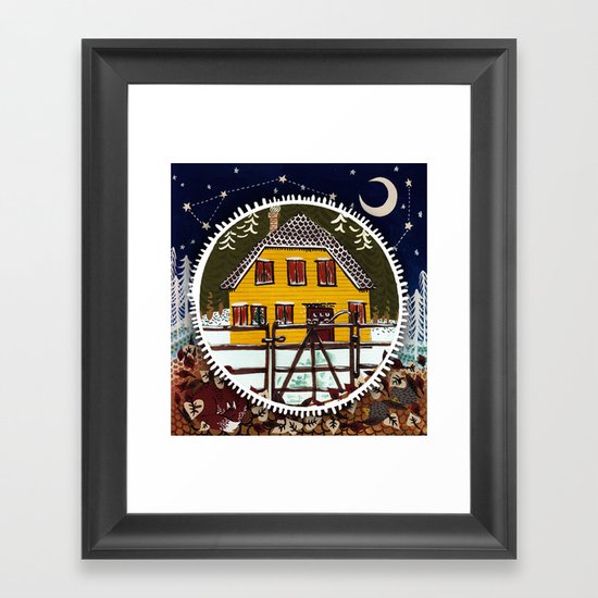 Squeaky gate Framed Art Print