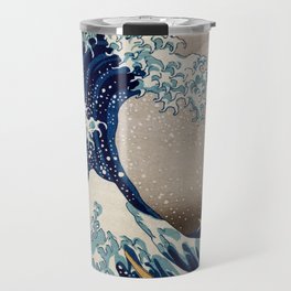 Under the Great Wave by Hokusai Travel Mug
