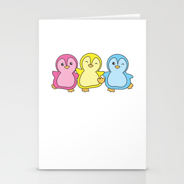 Pansexual Flag Pride Lgbtq Cute Penguin Stationery Cards