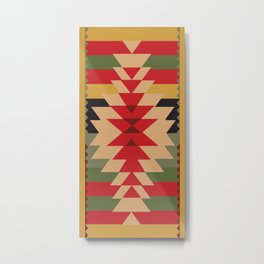 American Native Pattern No. 310 Metal Print | Geometric, Abstract, Art, Digital, American Native, Colorful, Native American, Culture, Stripe, Geometry 