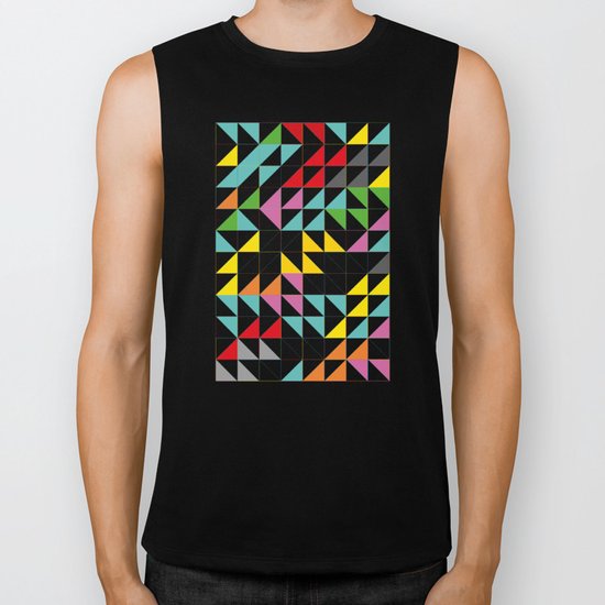Triangles and Squares III Biker Tank