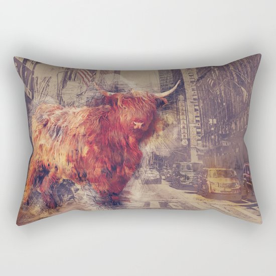 Sightseeing Cattle Rectangular Pillow