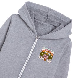 Aquarius Gingerbread House Kids Zip Hoodie