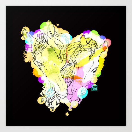 LOVERS Art Print