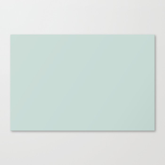Pale Pastel Blue Solid Color Hue Shade 2 - Patternless Canvas Print