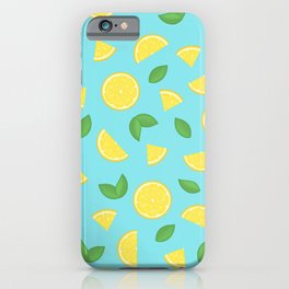 Lemons - Aqua  iPhone Case