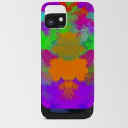 Tropical Trip Orange in Purple Abstract Design iPhone Card Case