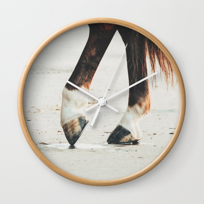 Horse photography - Horses - Equine - Minimal Elegant Horse legs Wall Clock