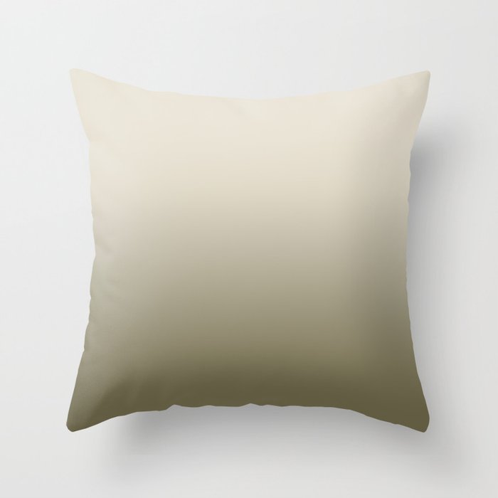 OMBRE DUSTY OLIVE GREEN  Throw Pillow