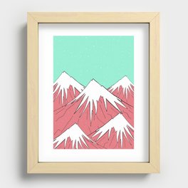 The mountains and the sky Recessed Framed Print