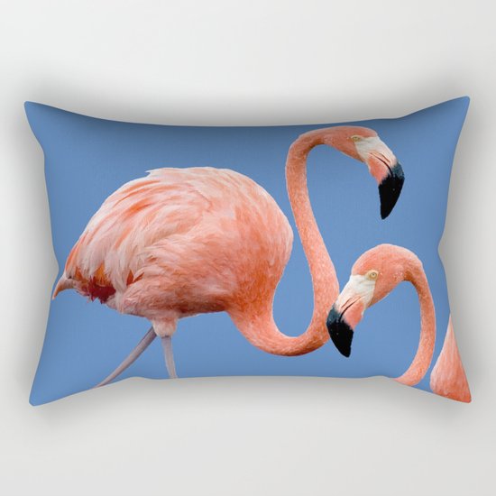 Flamingo Contrast #society6 #decor #buyart Rectangular Pillow