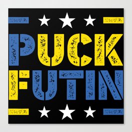 Puck Futin Fuck Putin Ukrainian War Canvas Print