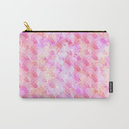 Pink waves pattern Carry-All Pouch