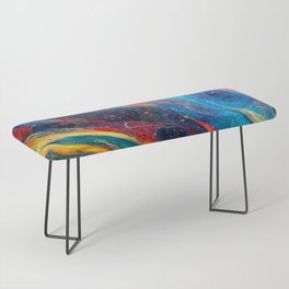 Multi-Colored Galactic Marble Bench