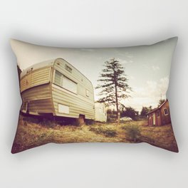 Camper in Sepia Rectangular Pillow