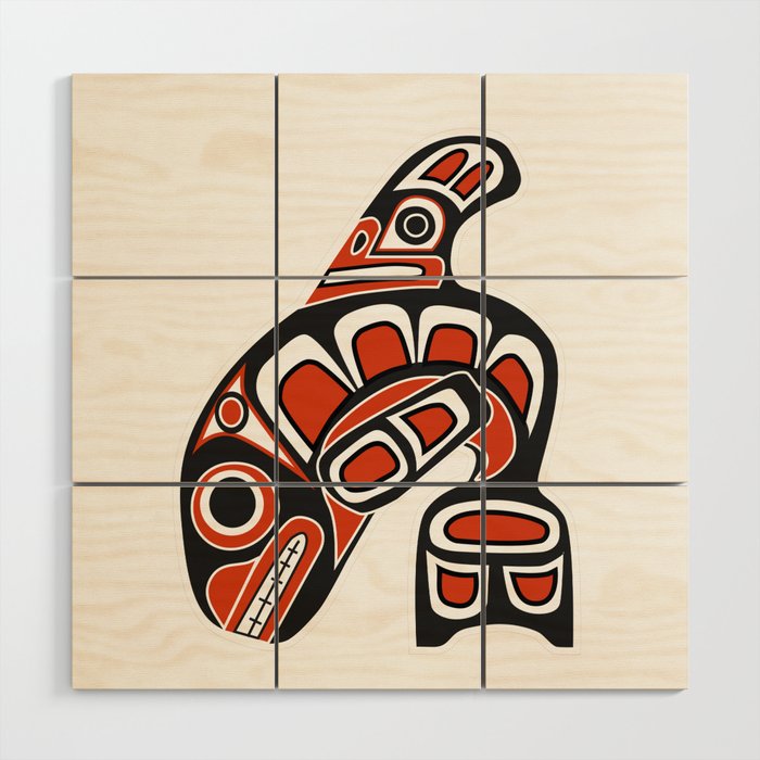 Orca Whale Haida Style Art - Native American Totem Tribal Wood Wall Art
