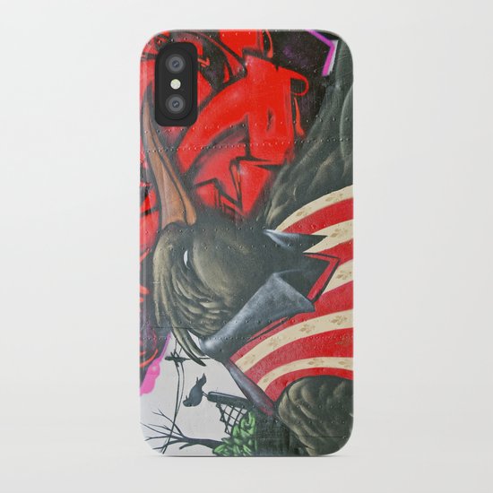 Raven graffiti iPhone Case