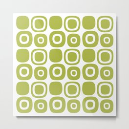 Mid Century Modern Garden Path Pattern 359 Olive Green Metal Print | Curated, Atomicage, 1960S, Shapes, Abstract, Century, Retro, Modernist, Mid, Modern 