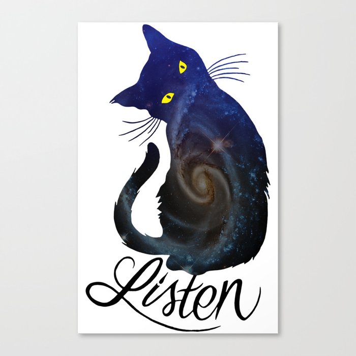 Spacecat (Listen) Canvas Print