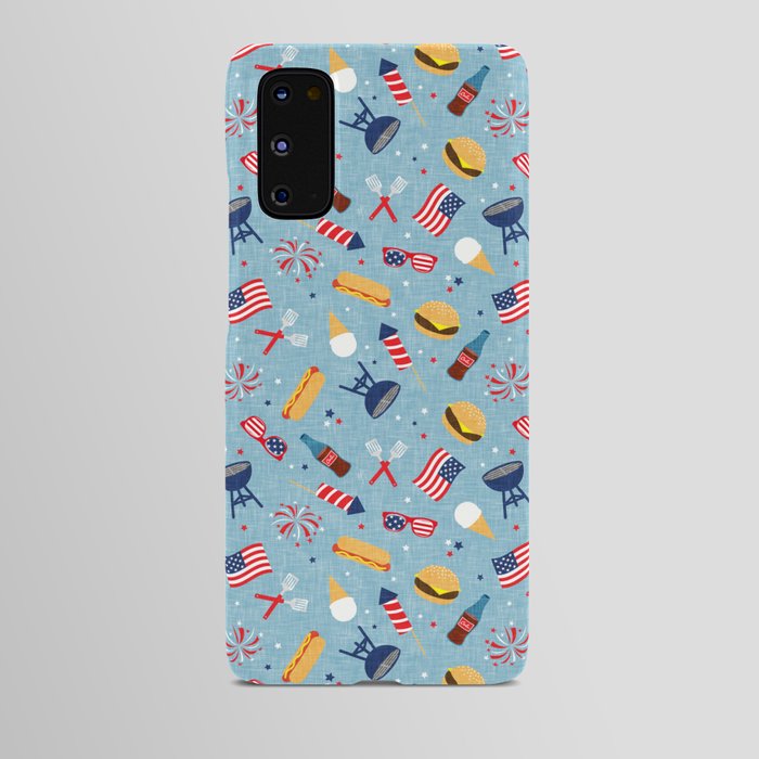 American cookout - blue Android Case