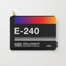 VHS cassette, case E-240 - retrowave poster, retrowave art Carry-All Pouch