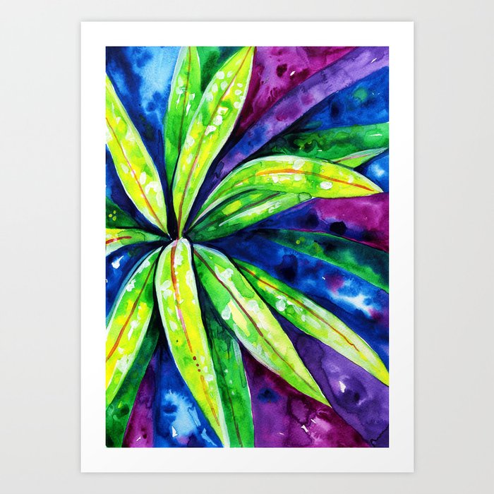 Croton - Tropical Leaves Art Print