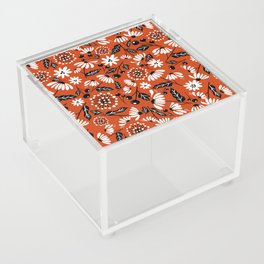 Red Orange Daisy Acrylic Box