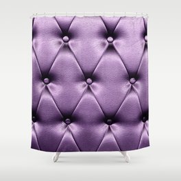 Purple leather sofa texture Shower Curtain