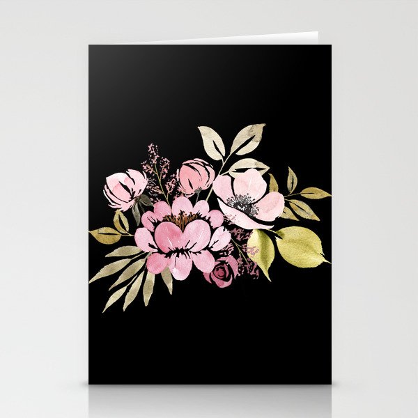 Watercolor Flowers Stationery Cards