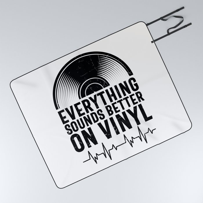 Everything Sounds Better On Vinyl Picnic Blanket