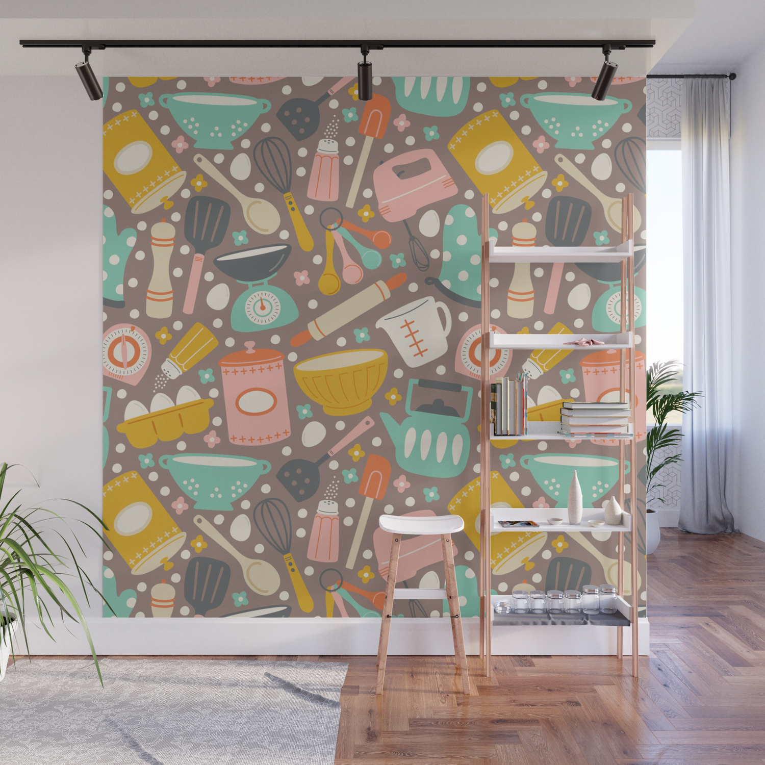 In The Kitchen Wall Mural By Allisonromerodesign Society6