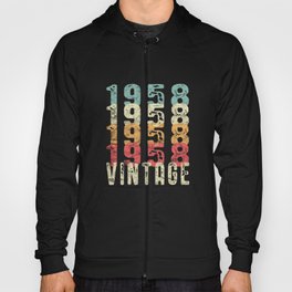 60th Birthday product Gift Vintage Distressed 1958 design Hoody