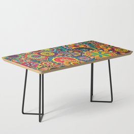 Multicolored Floral Art Coffee Table