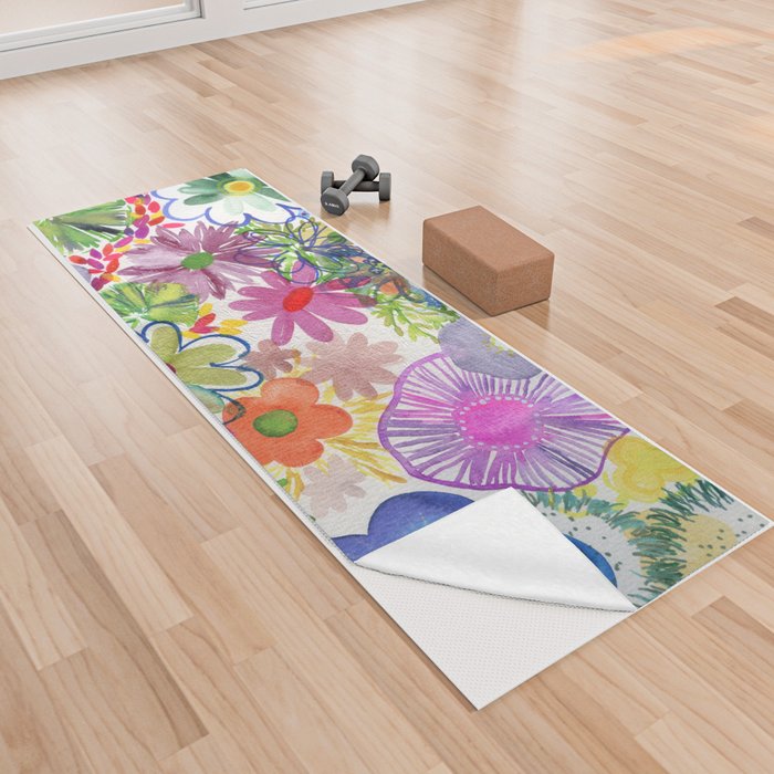floral hurricane Yoga Towel