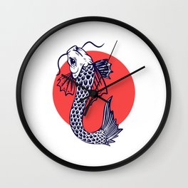 Japan Koi Carp Fish Design Gift Wall Clock
