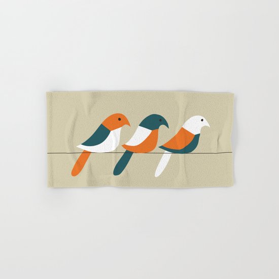 Birds on wire Hand & Bath Towel