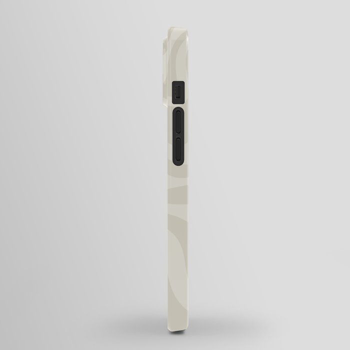 Liquid Swirl Contemporary Abstract Pattern in Barely-There Pale Beige and Light Cream