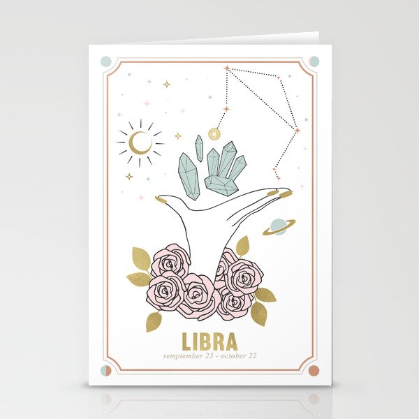 Libra Zodiac Series Stationery Cards