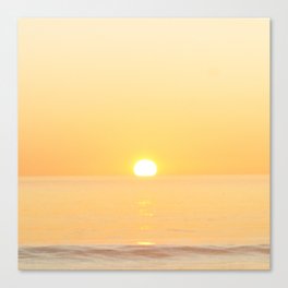 Peachy sunrise seascape Canvas Print