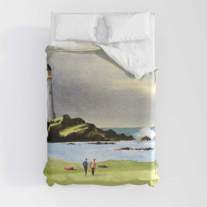Turnberry Golf Course Scotland 10th Green Duvet Cover